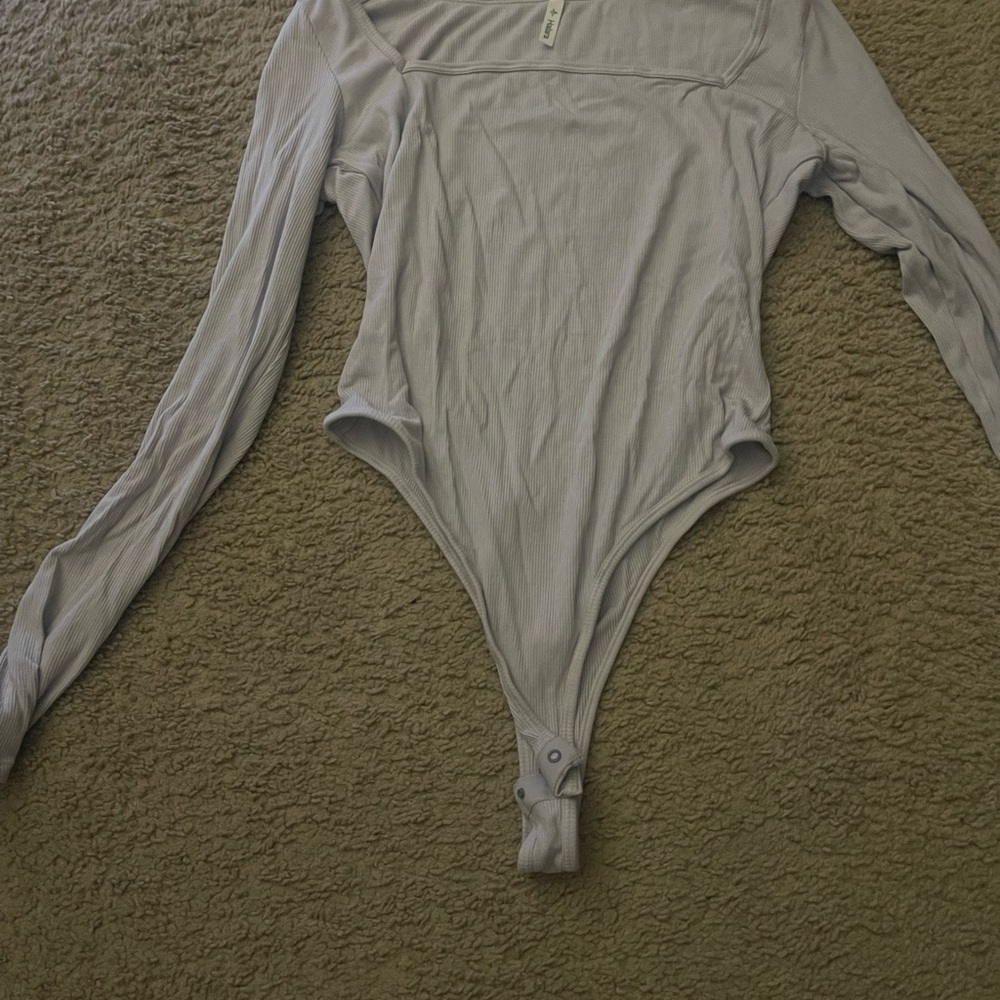 Light Gray Long Sleeve Bodysuit